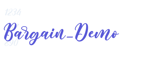 Bargain_Demo font free