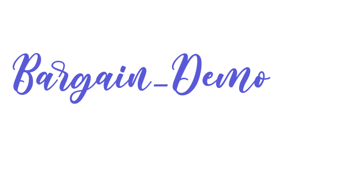 Bargain_Demo Font Download