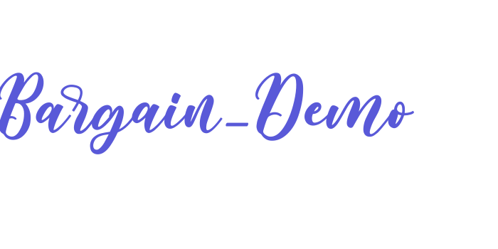 Bargain_Demo Font