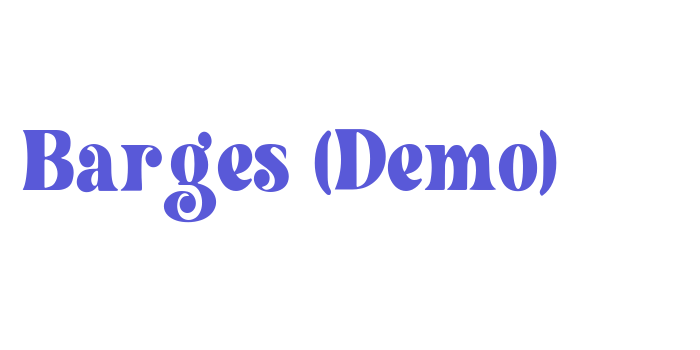 Barges (Demo) Font Download