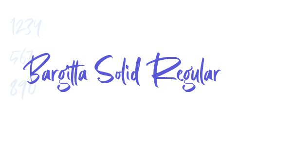 Bargitta Solid Regular font