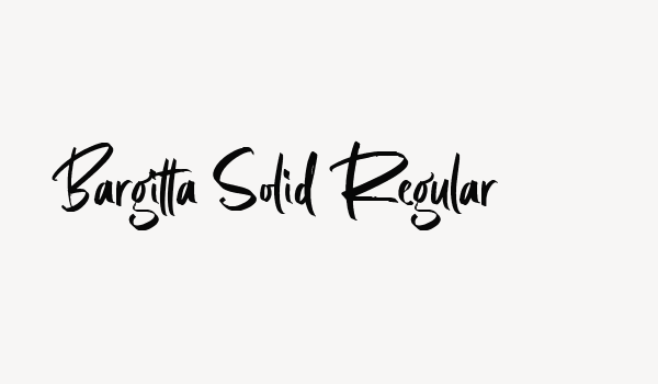 Bargitta Solid Regular Font