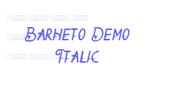 Barheto Demo Italic font free