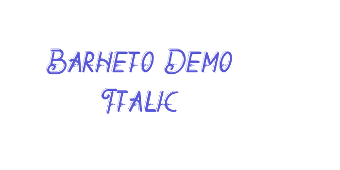 Barheto Demo Italic Font Download