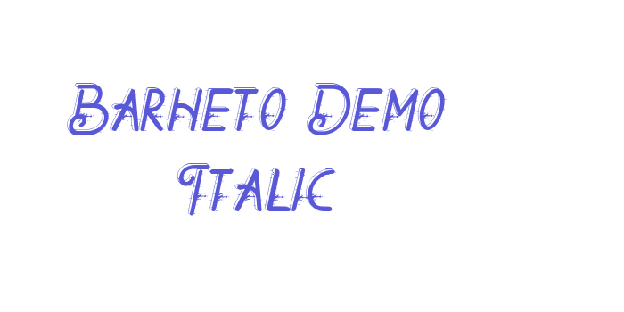 Barheto Demo Italic Font