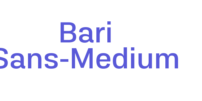 Bari Sans-Medium Font