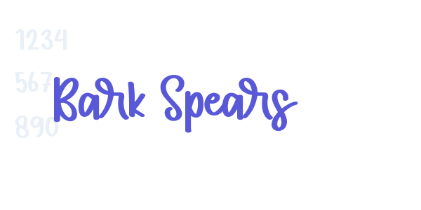 Bark Spears font free