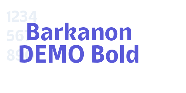 Barkanon DEMO Bold font