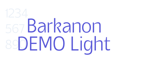 Barkanon DEMO Light font