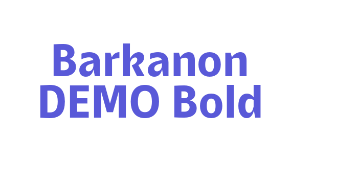 Barkanon DEMO Bold Font Download