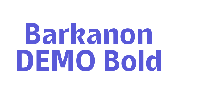 Barkanon DEMO Bold Font