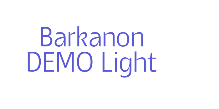 Barkanon DEMO Light Font Download