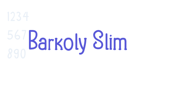 Barkoly Slim font free