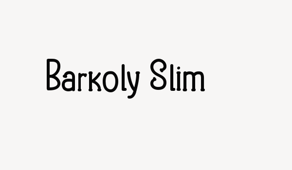 Barkoly Slim Font