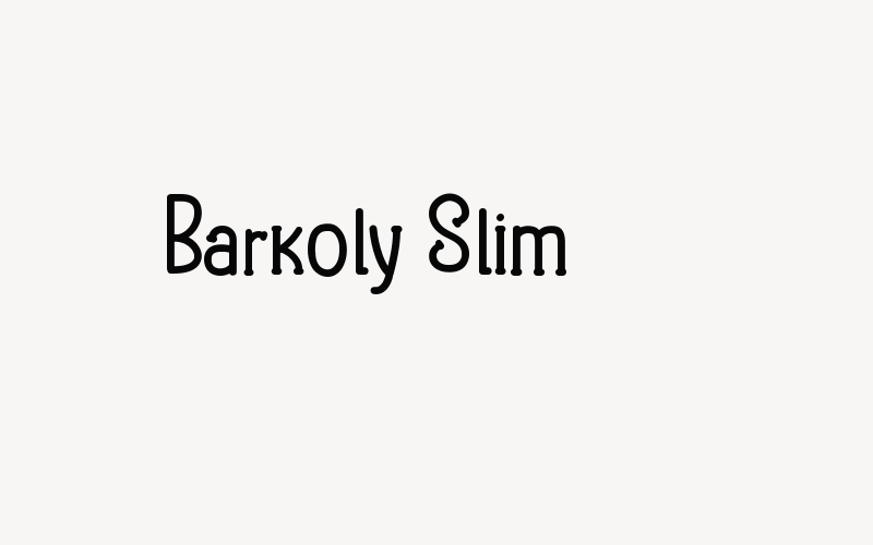 Barkoly Slim Font