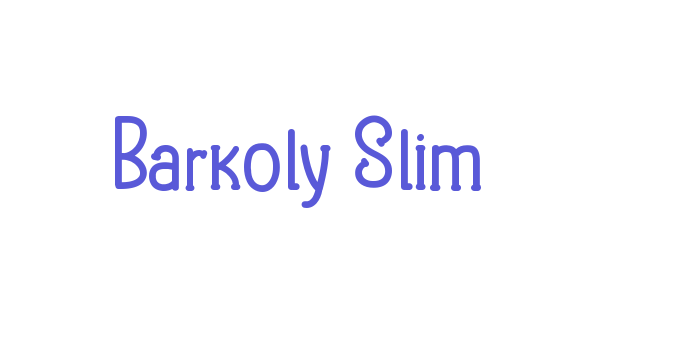 Barkoly Slim Font Download