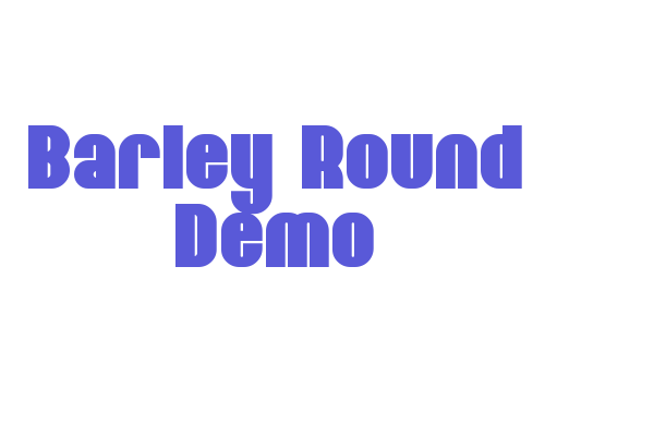 Barley Round Demo Font