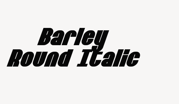 Barley Round Italic Font