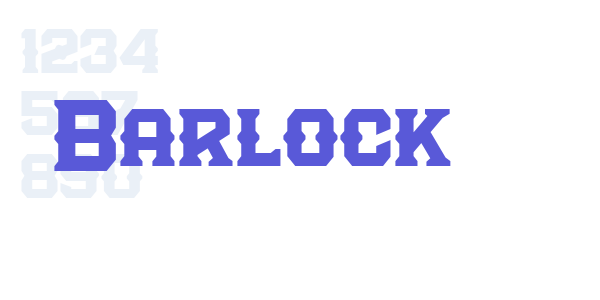 Barlock font free