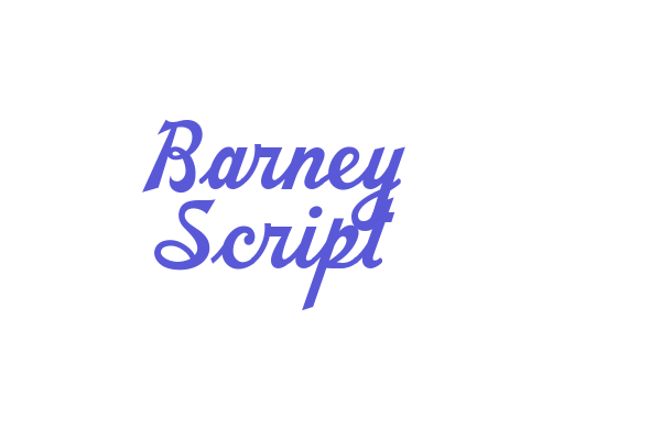 Barney Script Font