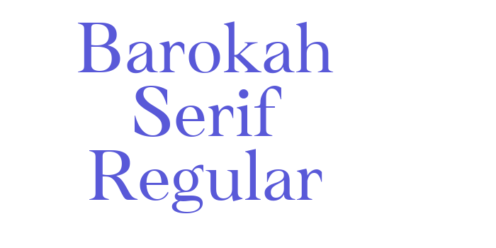 Barokah Serif Regular Font