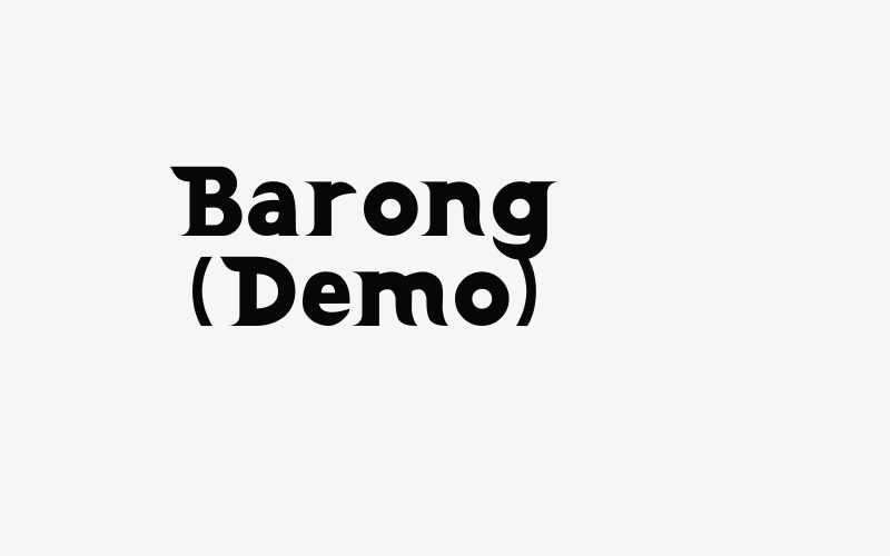 Barong (Demo) Font