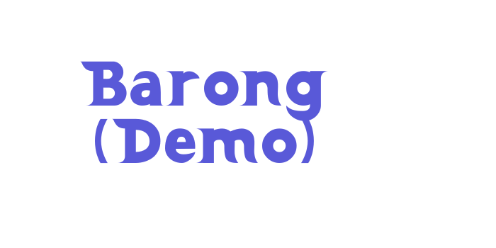 Barong (Demo) Font Download