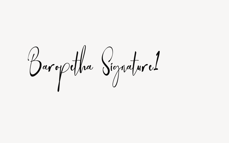 Baropetha Signature1 Font