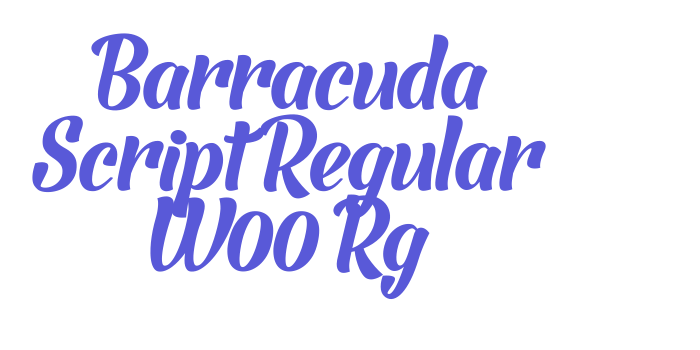 Barracuda Script Regular W00 Rg Font Download