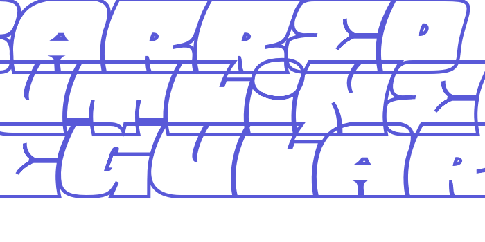 Barred Outline Regular Font