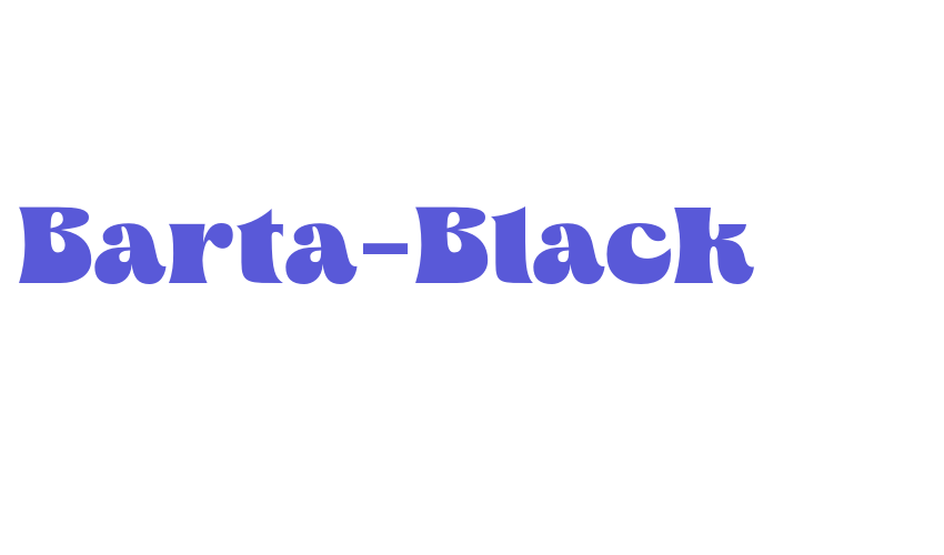 Barta-Black Font Download