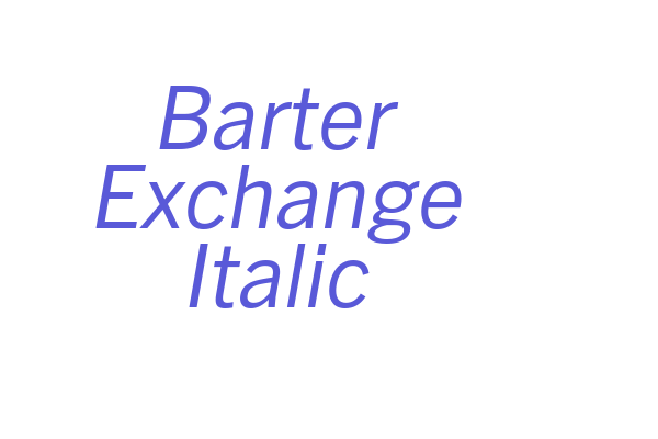 Barter Exchange Italic Font