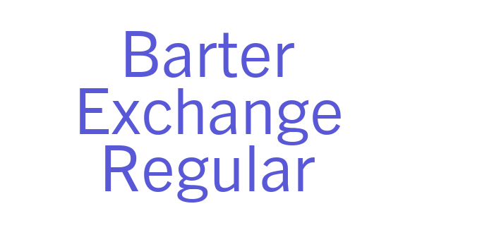 Download Barter Exchange Regular Font