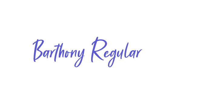 Barthony Regular Font Download