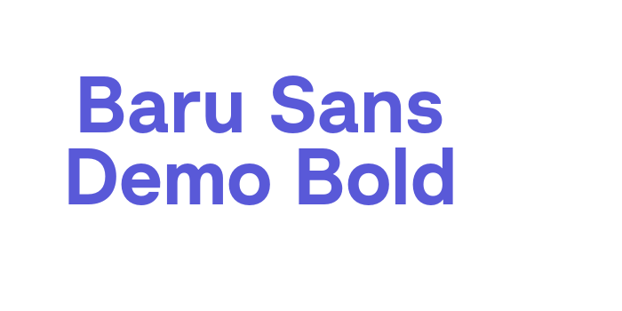 Baru Sans Demo Bold Font Download