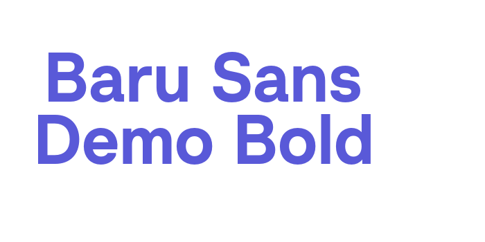 Baru Sans Demo Bold Font