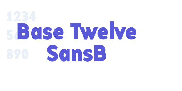 Base Twelve SansB font free