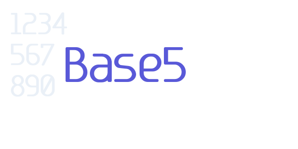 Base5 font free