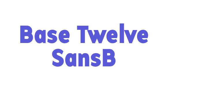 Base Twelve SansB Font Download