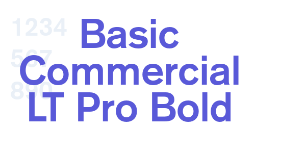 Basic Commercial LT Pro Bold font free