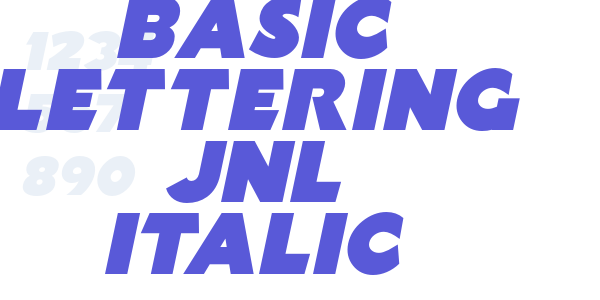 Basic Lettering JNL italic font free