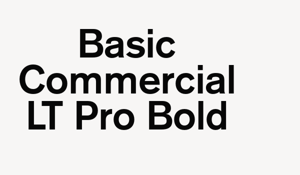 Basic Commercial LT Pro Bold Font