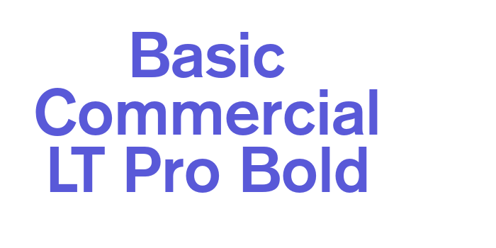 Basic Commercial LT Pro Bold Font Download