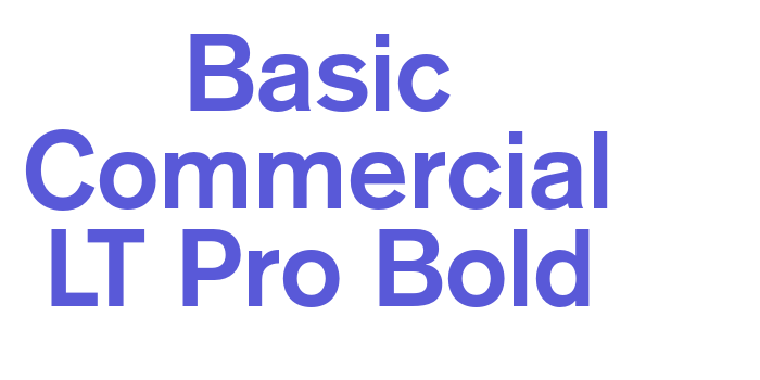 Basic Commercial LT Pro Bold Font