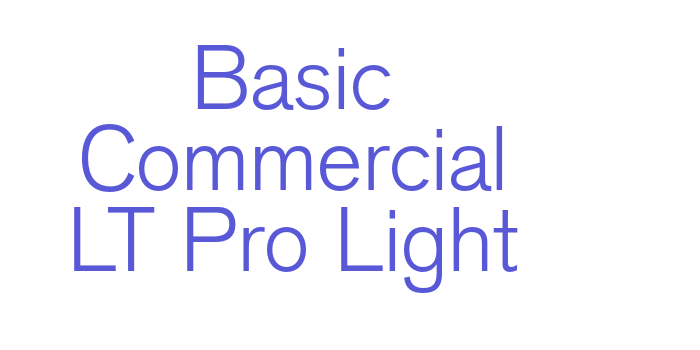 Basic Commercial LT Pro Light Font Download