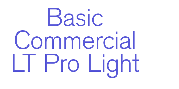 Basic Commercial LT Pro Light Font