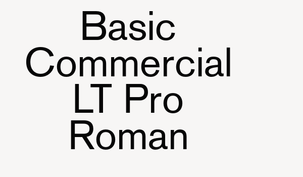 Basic Commercial LT Pro Roman Font