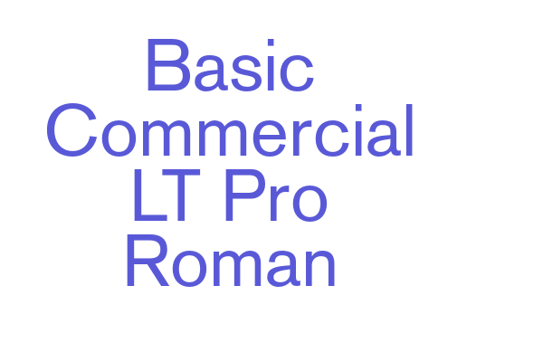 Basic Commercial LT Pro Roman Font