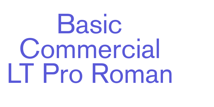 Basic Commercial LT Pro Roman Font Download