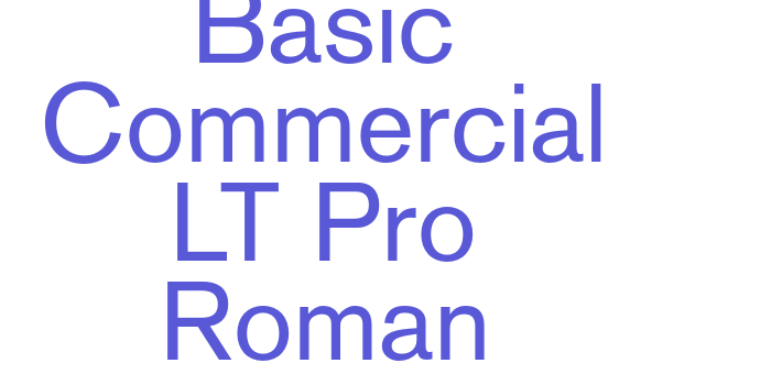 Basic Commercial LT Pro Roman Font